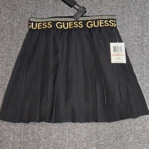 Girls Guess Bella Cheer Skirt Sz 12 Black‎ Pleated Skort